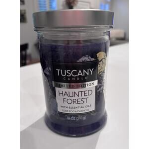 Tuscany Candle Halloween Haunted Forest 18oz Essential Oil Eerie Fog OakMoss Ltd